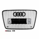 Решетка радиатора Audi Q7 SQ7 4L 2005-2015 стиль RS черный глянец - изображение 1