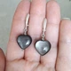 Сережки Hand Made женские с натуральным обсидианом - изображение 2