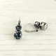 Серьги Hand Made винтажные с кристаллами Swarovski джинсового оттенка Denim Blue - изображение 3