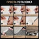 М'яка плюшева накидка (чохол) на переднє сидіння автомобіля, протиковзка, з кишенею, чорна 49×52 см - зображення 7