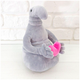 Мягкая игрушка Ждун с сердцем 21х14х16 см для подарка серый Weber Toys MC-4810 - зображення 5