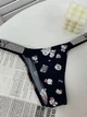 Трусики женские Hello Kitty черные со стразами Victoria's Secret, трусики бикини черного цвета Хэллоу Китти со стразами, S/M - изображение 3