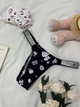 Трусики женские Hello Kitty черные со стразами Victoria's Secret, трусики бикини черного цвета Хэллоу Китти со стразами, XS/S - изображение 2