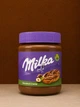 Шоколадно горіхова паста Milka Hazelnut Creme 350 г з фундуком кремова для тостів млинців десертів у скляній банці - зображення 4