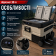 Автохолодильник компрессорный Alpicool 38 л 12V 24V 220V двухкамерный до минус 20 градусов с сенсорным управлением колесами и телескопической ручкой бежевый - изображение 2