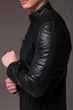 Чорна чоловіча куртка з еко-шкіри R.A. Slim Fit 2506-52 - зображення 10