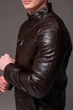 Коричневая мужская куртка из эко-кожи R.A. Regular Fit 2508-56 - изображение 11