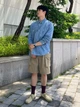 Рубашка джинсовая мужская Uniqlo 954898250 L Голубая (1159913526) - изображение 5
