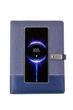 Блокнот с беспроводной зарядкой Universal дневник с флешкой 16 Гб Powerbank Синий (ткань) - изображение 2