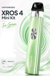 Pod система Vaporesso XROS 4 Mini Ice Green зелена багаторазова електронка 1000мАч вейп вапорессо х-рос 4 міні зеленого кольору - зображення 1