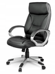Офисное кресло Hanert Comfortum Black с подлокотниками и функцией качания, до 120 кг нагрузка - изображение 1