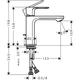 Hansgrohe Rebris E 110 Смеситель для умывальника, хром (72557000) - изображение 5