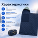 Теплий зимовий спальний мішок з USB-підігрівом 215×65 см, туристичний спальник-ковдра з капюшоном, водонепроникним матеріалом Oxford, утеплювачем холофайбер 400 г/м², для кемпінгу, риболовлі, полювання та холодної погоди - зображення 4