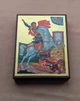 Писаная маленькая икона Георгий Победоносец 9×11,5 см - изображение 3