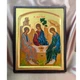 Писаная греческая икона Святая Троица (Ветхозаватная) 27,5×34 см - изображение 1