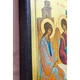 Писаная греческая икона Святая Троица (Ветхозаватная) 27,5×34 см - изображение 9