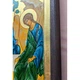 Писаная греческая икона Святая Троица (Ветхозаватная) 27,5×34 см - изображение 10
