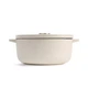 Каструля чавунна з кришкою KitchenAid 26 см 5,2 л колір мигдальний крем (CC006059-001) - зображення 3