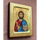 Писаная греческая икона Иисуса Христа Спасителя 13,5×16,5 см - изображение 2