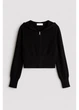 Подростковая кофта на молнии с капюшоном для девочек H&M 271242051_black 158 см Черная (2727000109165) - изображение 1