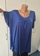 Футболка жіноча вільна з ґудзиками на декольте G&N Синя 22268 4XL (58-60) - зображення 2