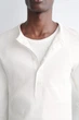 Лонгслів чоловічий COS slim ribbed cotton long-sleeved henley t-shirt 1333150001 S Молочний - изображение 2