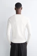 Лонгслів чоловічий COS slim ribbed cotton long-sleeved henley t-shirt 1333150001 S Молочний - изображение 4