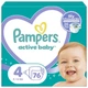 Подгузники Pampers Active Baby Maxi Размер 4 (9-14 кг) 76 шт (8001090949615) Pampers 8001090949615 1052689 - изображение 1