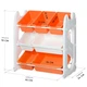Дитячий стелаж Mealux Coral Orange (KD-E022 Orange) Mealux KD-E022 Orange 1061716 - зображення 2