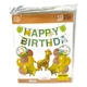 Набор для фотозоны MIC Happy Birthday Жирафик 18 элементов разноцветный праздничный комплект для детского дня рождения с фольгированными шарами - изображение 1