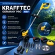 Тример садовий акумуляторний KRAFFTEC Germany 20В легкий обрізка трави та чагарників з 2 акумуляторами зручна рукоятка та захист рослин - изображение 1
