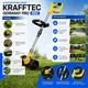 Тример садовий акумуляторний KRAFFTEC Germany 20В легкий обрізка трави та чагарників з 2 акумуляторами зручна рукоятка та захист рослин - изображение 4