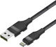 Кабель Make USB to Lightning 2.4A 1 м Braid Black (MCB-LB1BK) - изображение 3