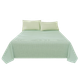 Простыня из хлопка грубого плетения 230x250 см, зеленая - изображение 4