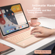 Чехол BOW HC018 для iPad 10 поколения 10.9 дюйма магнитный съемный с держателем стилуса, лавандовый - изображение 5