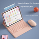 Чехол BOW HC018 для iPad 10 поколения 10.9 дюйма магнитный съемный с держателем стилуса, лавандовый - изображение 9