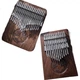 Luru Thumb Piano Kalimba, 34-клавішне двошарове пальчикове піаніно з натурального дерева, чорний горіх, 34-клавішне пальчикове піаніно - зображення 2