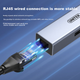 Адаптер UNITEK USB-C на Ethernet, док-станція розширення USB-хабу, сумісний з ноутбуками Huawei, Apple, Xiaomi, Lenovo, конвертер розширення мережевої карти 100 Мбіт/с H205B - зображення 6