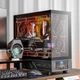 Корпус для игрового компьютера PADO Yinglong Cangming Display Version, черный, ATX, поддерживает водяное охлаждение 360 мм, включает 6-дюймовый ЖК-экран, панорамный обзор 270°, совместим с видеокартой 5090. - изображение 4