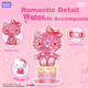 Місячне сяйво Товариства Sanrio Hello Kitty Квітковий кластер Нічник Великий Будівельний Блок Іграшка Модний Подарунок на День народження Дівчинки - зображення 6