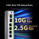Коммутатор Hoodblue S5730-L4N2X 2.5G на 4 порта с двумя оптическими портами 10G, для NAS - изображение 5