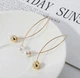 Сережки біжутерія Jeweston петелька з кулями на краях. колір Золотистий - зображення 2