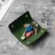 Кожаная ключница Vets Green на кнопках, зеленая футляр-ключница из натуральной кожи Crazy Horse с 4 карабинами, 13х6х2 см - изображение 10