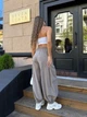 Жіночі спортивні штани вільного крою з зав'язками Uaclothes 42-44 Капучино (like39007-194431349) - зображення 3