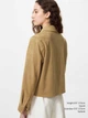 Укороченная куртка-рубашка Uniqlo из экозамши 1160605141 (Бежевый M) - изображение 2