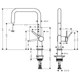 Hansgrohe Talis M54 U 220 Змішувач для кухні, сталевий (72806800) - зображення 3