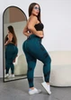 Спортивные лосины батал с эффектом push-up и высокой талией для йоги фитнеса и тренировок зеленые 3XL (M70151N) - изображение 4