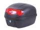 Кофр (багажник) для мотоцикла задний TT AGRO MOTO YM-0808 (V- 29L) 39.5×39.5×30.5 черный с красным - изображение 1