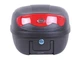 Кофр (багажник) для мотоцикла задний TT AGRO MOTO YM-0808 (V- 29L) 39.5×39.5×30.5 черный с красным - изображение 3