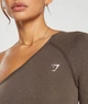 Спортивне боді Gymshark b8a5ec68 M коричневе (100014244) - зображення 5